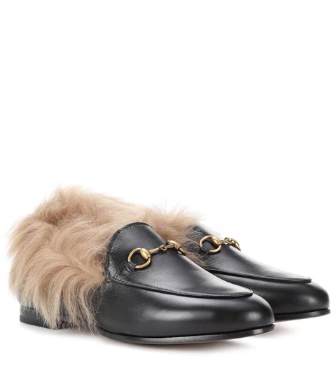 gucci women's fur loafers|gucci fur loafers women.